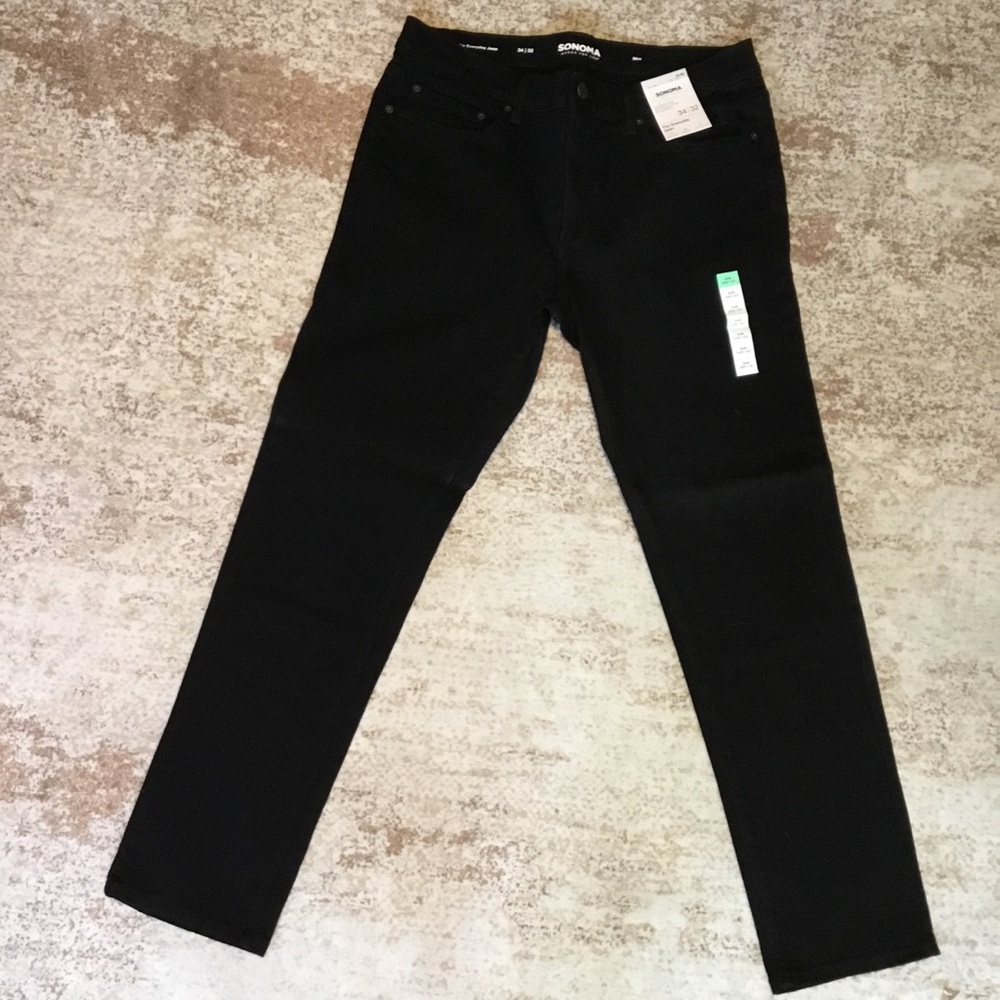Sonoma Men's Black Slim Jeans - Slim Fit